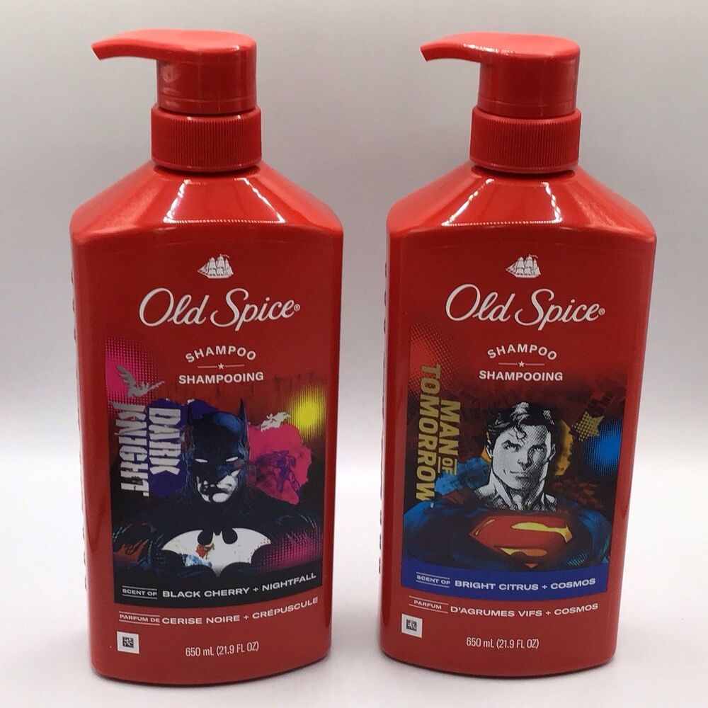 Old Spice Shampoo Superman of Tomorrow Citrus & Batman Black Cherry 21.9 oz